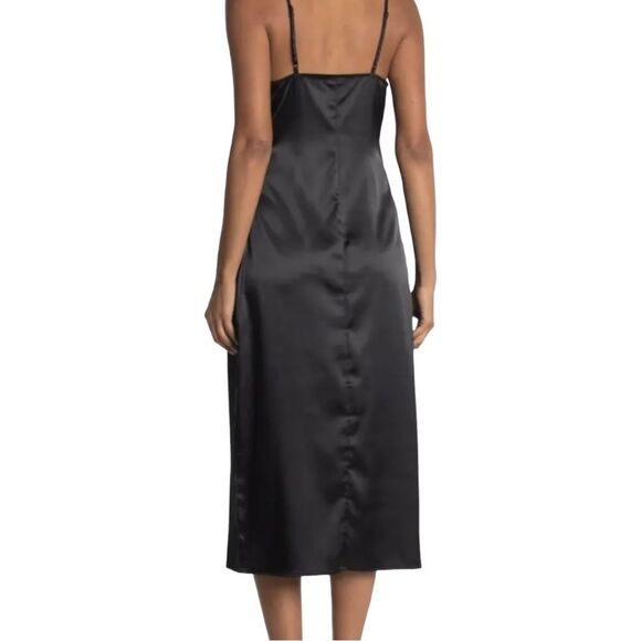 REVOLVE Dress AFRM Katica Black Satin Dress Noir Size XL - Picture 3 of 9